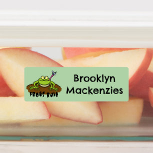 Groddar regelrätt personlig för lustig grönt groda klistermärke