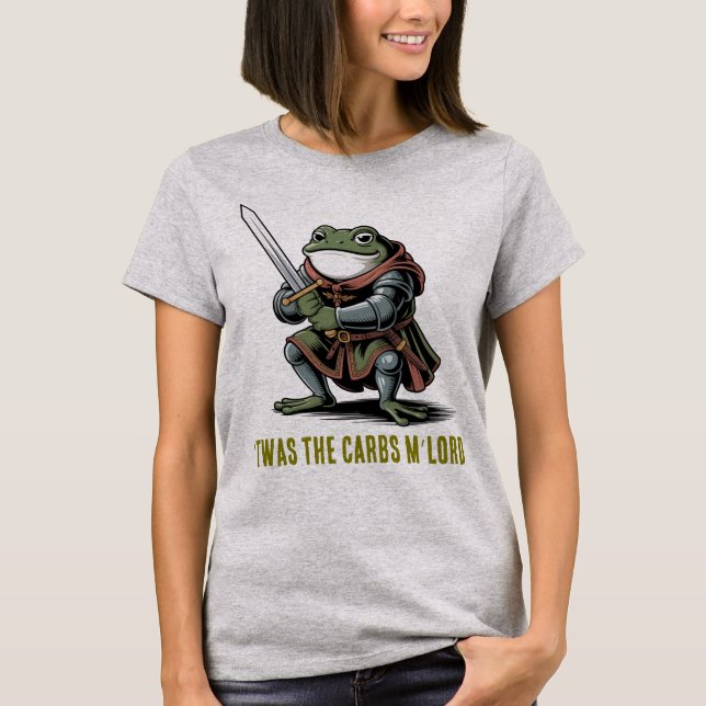 Grodden riddare 'Twas kolhydraterna T Shirt (Framsida)