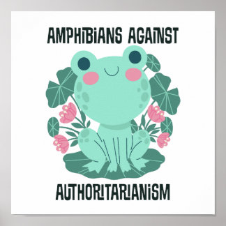 Groddjur mot auktoritarianism poster