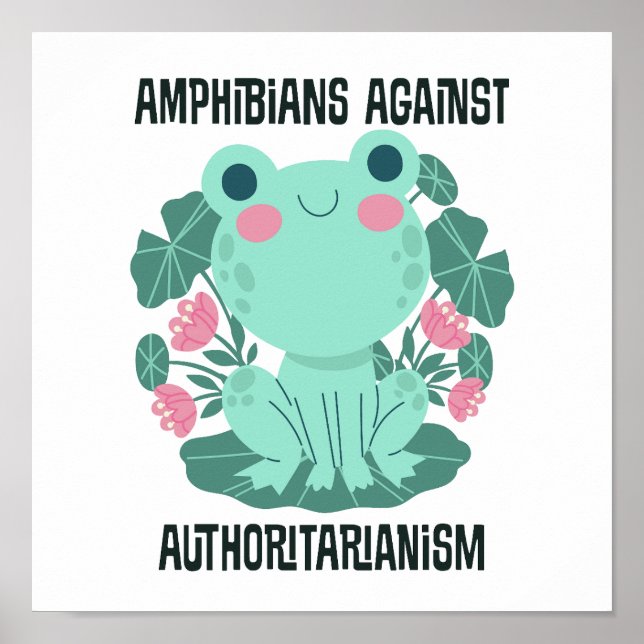 Groddjur mot auktoritarianism poster (Framsidan)
