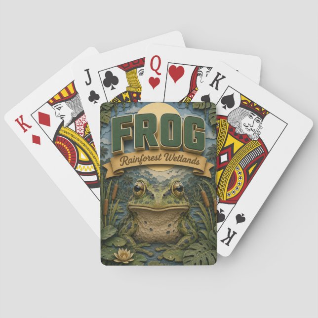 Groddjur Regnskog Våtmarker POPCUT Casinokort (Baksidan)