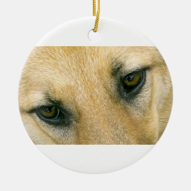 Groddjur-shepherd-black och glass ögon julgransprydnad keramik (Framsidan)