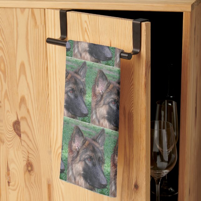 groddjurshepherd kökshandduk (Thirds Fold)