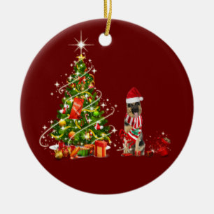 Groddjurshepherd with Hat Scaft jul Julgransprydnad Keramik