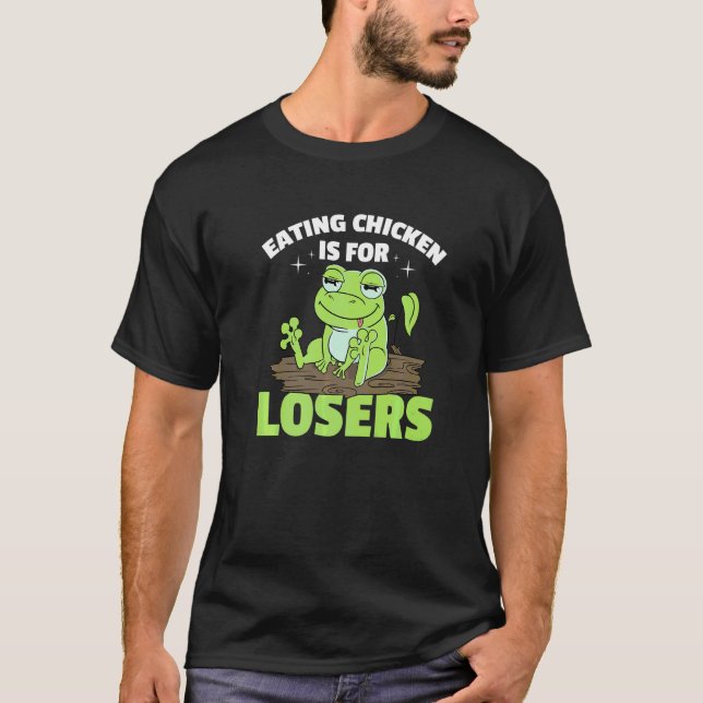 Grodfångare fångar groda med gäddharpun t shirt (Framsida)