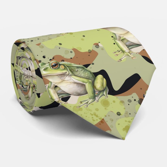 Grodfärg camouflage kamouflage militär prins för a slips (Rullad)