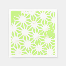 Grödgrön geometrisk mönster pappersservett