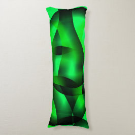 Grödgrön och svart undulering, med skugga? kroppskudde