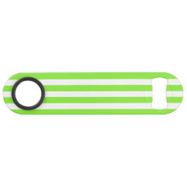 Grödgrönt och vitt kandisummi rand långa flaskppnare