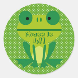 Grödkalk, grå och vit prickad runt klistermärke