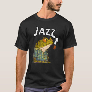 Grodling av Jazz Music Roligt Cute Frogs Animal Gr T Shirt