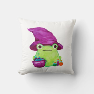 Grodling med Cauldron och potions vattenfärg Kudde