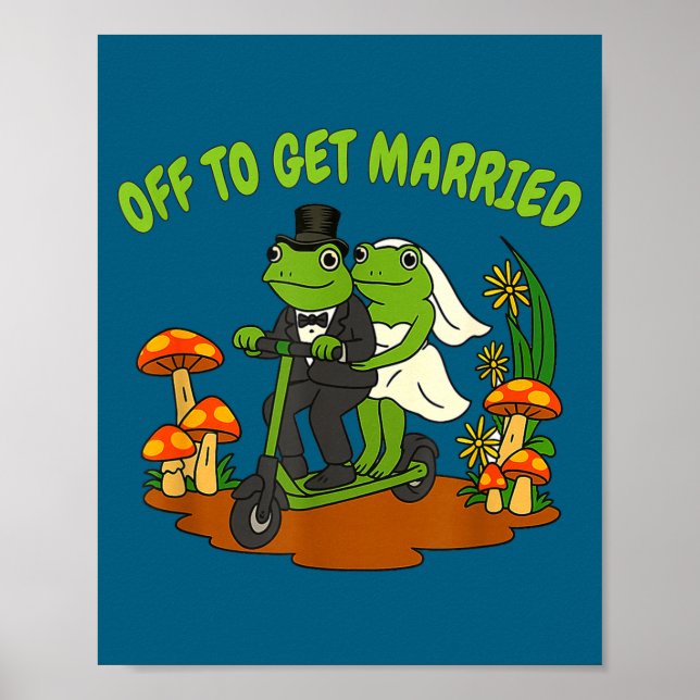 Grodmemet bröllop möhippa ska gifta sig poster (Framsidan)