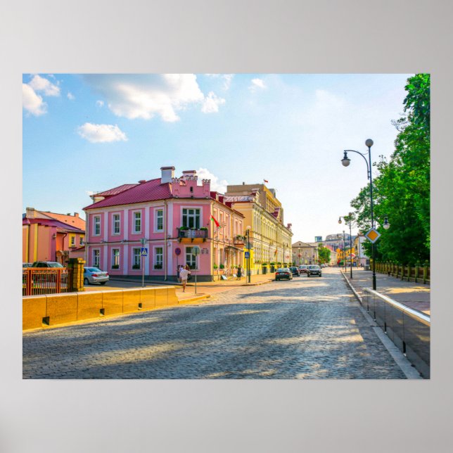 Grodno Belarus Architecture City cityscape street Poster (Framsidan)