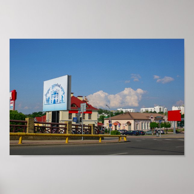 Grodno Belarus Architecture City cityscape street Poster (Framsidan)