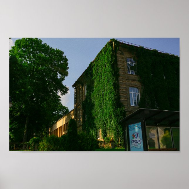 Grodno Belarus Architecture City Universiteten Poster (Framsidan)