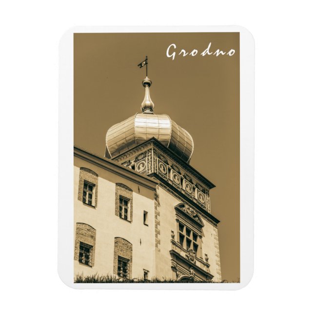 Grodno Belarus Architecture City View Castle Magnet (Vertikal)