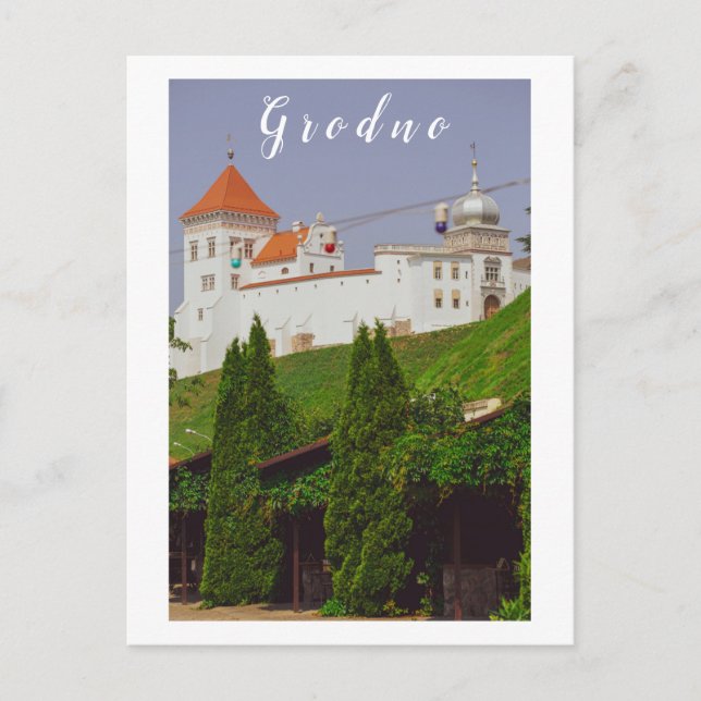 Grodno Belarus Architecture City View Castle Vykort (Framsida)