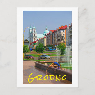 Grodno Belarus Architecture City View People Vykort