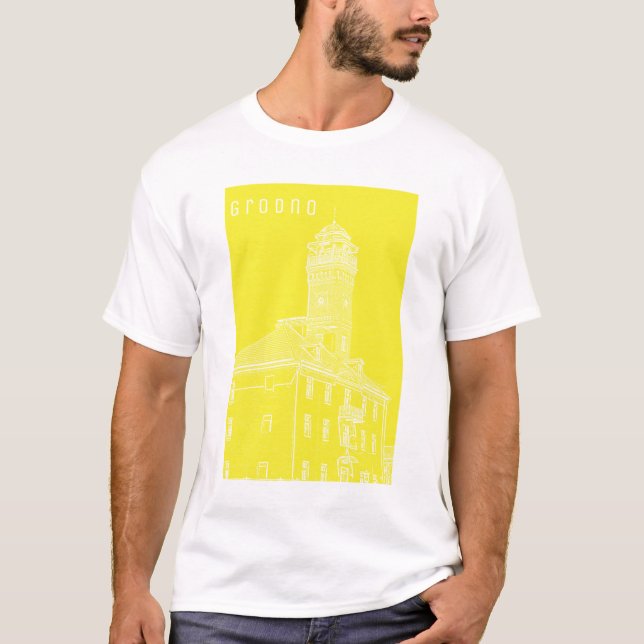 Grodno Belarus Architecture City View Vatten Torn T Shirt (Framsida)