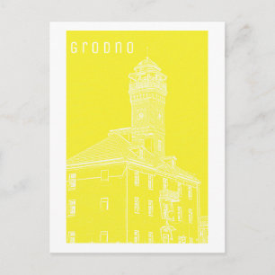 Grodno Belarus Architecture City View Vatten Torn Vykort