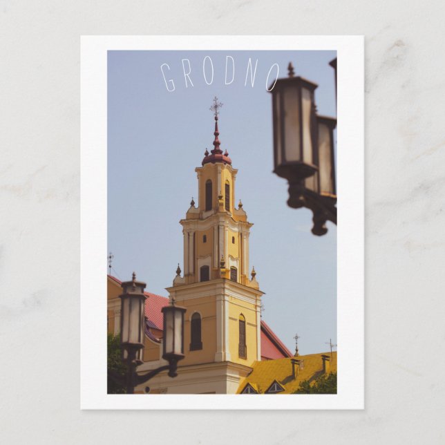 Grodno Belarus Architecture City View Vykort (Framsida)