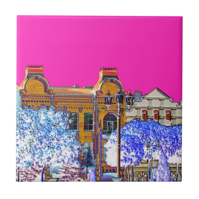 Grodno Belarus Architecture Kakelplatta (Framsidan)