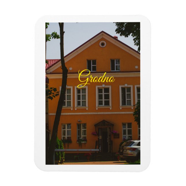 Grodno Belarus Architecture Street Byggnad Magnet (Vertikal)