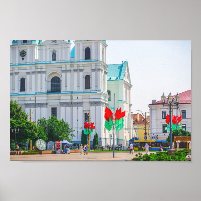 Grodno Belarus City Architecture Life People Poster (Framsidan)