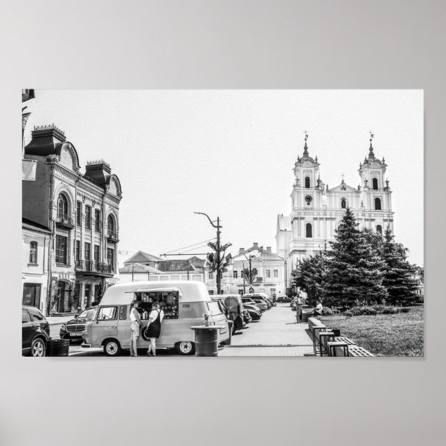 Grodno Belarus City Architecture Life People Poster (Framsidan)