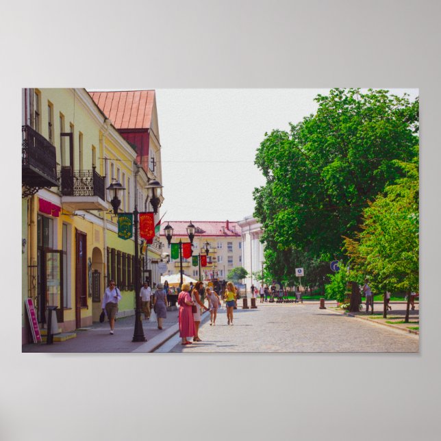 Grodno Belarus City Architecture Life People Poster (Framsidan)