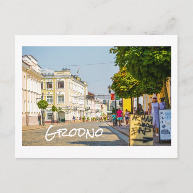 Grodno Belarus City Architecture Life Sovetskaya Vykort (Framsida)