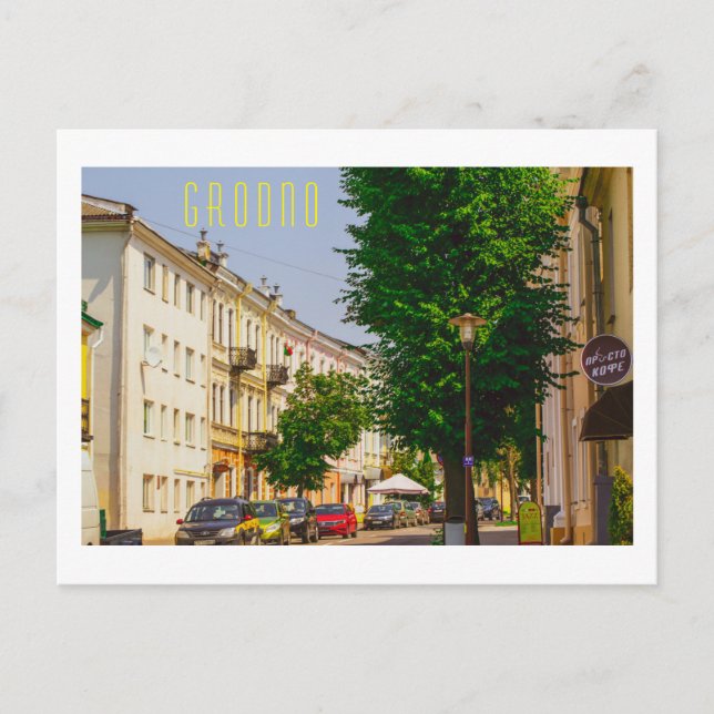 Grodno Belarus City Architecture Life Vykort (Framsida)