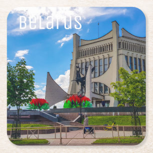 Grodno Belarus Cityscape Architecture City View Underlägg Papper Kvadrat