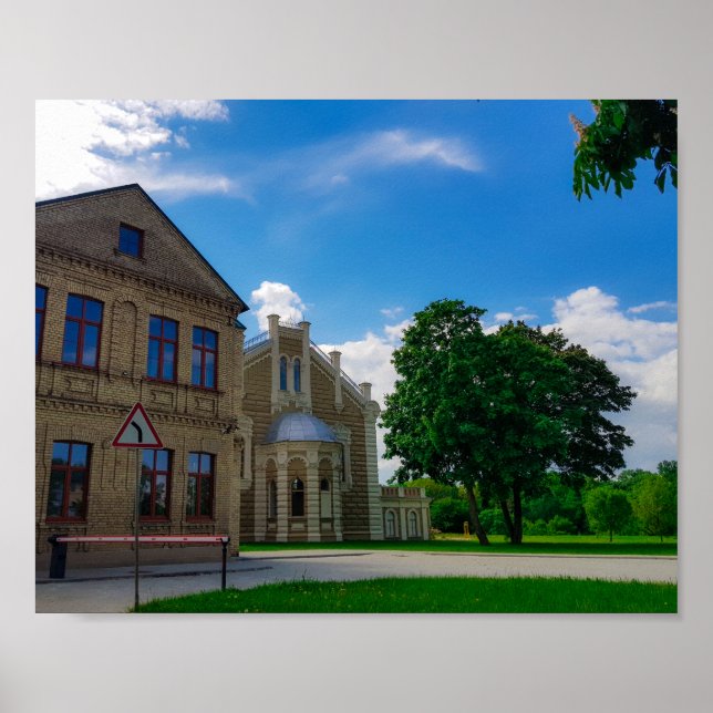 Grodno Belarus Cityscape Architecture Synagogue Poster (Framsidan)
