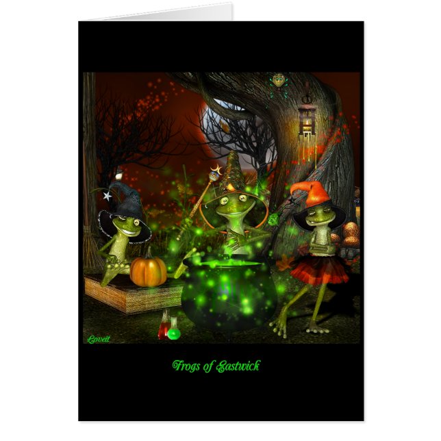 Grodor av Eastwick Hälsningskort (Framsidan)