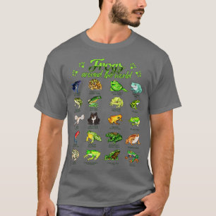 Grodor av groddjursgroddjursarter i världen t shirt