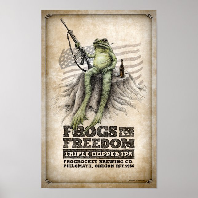 Grodor för Frihet, trippelköp, IPA Poster (Framsidan)