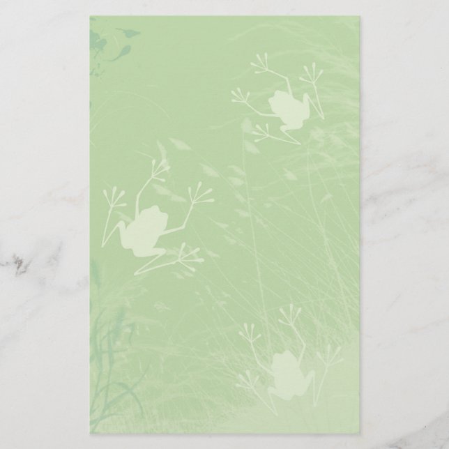 Grodor i gräsbrevpapperet brevpapper (Framsida)