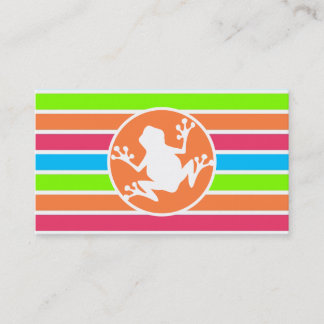 Grodor; Neon Orange Rosa Blue Grönt Rand Visitkort