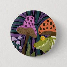 Grodor och svampar av vete och Träd Knapp