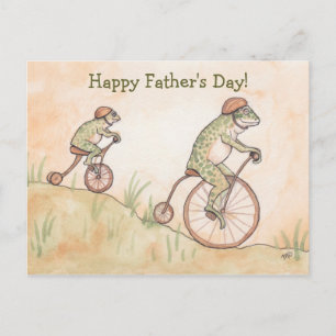 Grodor på Bicycles Fars dag vykort