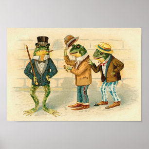 Grodor på gatan - Vintage Art Poster
