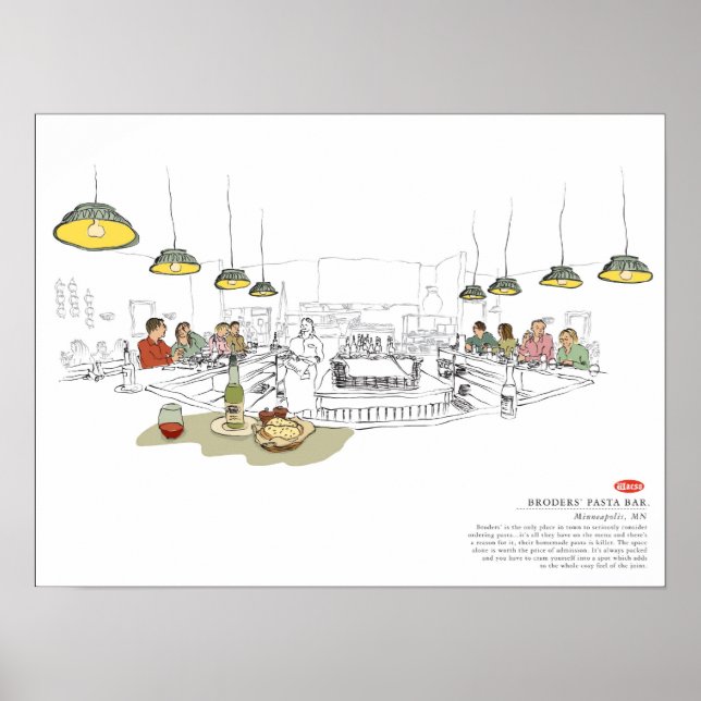 Grödor, pasta pub poster (Framsidan)