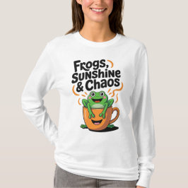 Grodor, solsken och kaos - Cute Frog i Kaffe Kopp T Shirt