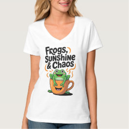 Grodor, solsken och kaos - Cute Frog i Kaffe Kopp T Shirt