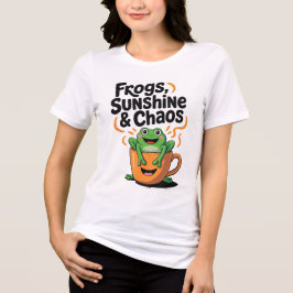 Grodor, solsken och kaos - Cute Frog i Kaffe Kopp T Shirt