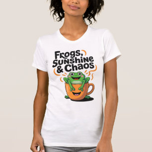Grodor, solsken och kaos - Cute Frog i Kaffe Kopp T Shirt
