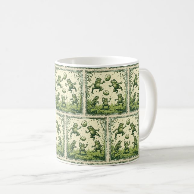 Grodor vid Play: Påsk Amphibian Delight 🌟 🐸 Kaffemugg (Framsida höger)