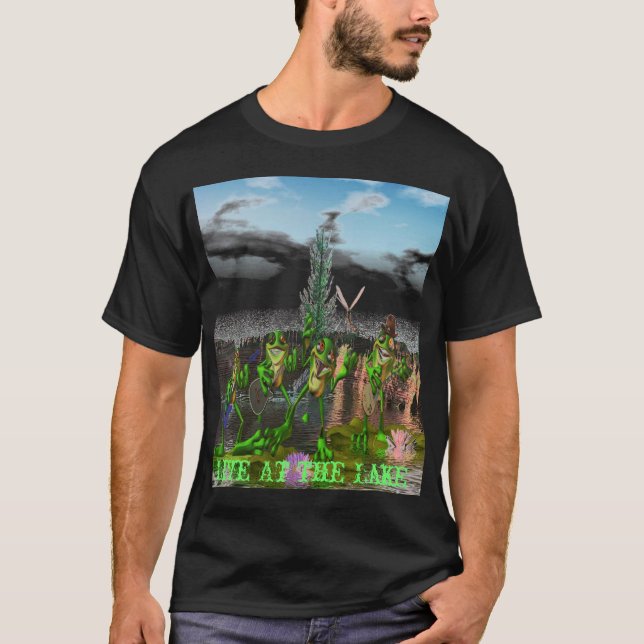 Grodorna "bor på sjön ", tee (Framsida)